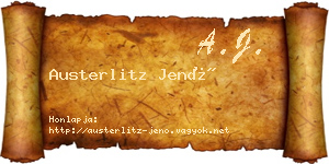 Austerlitz Jenő névjegykártya